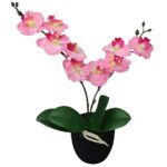 Planeto Kunstplant orchidee met pot 30 cm roze
