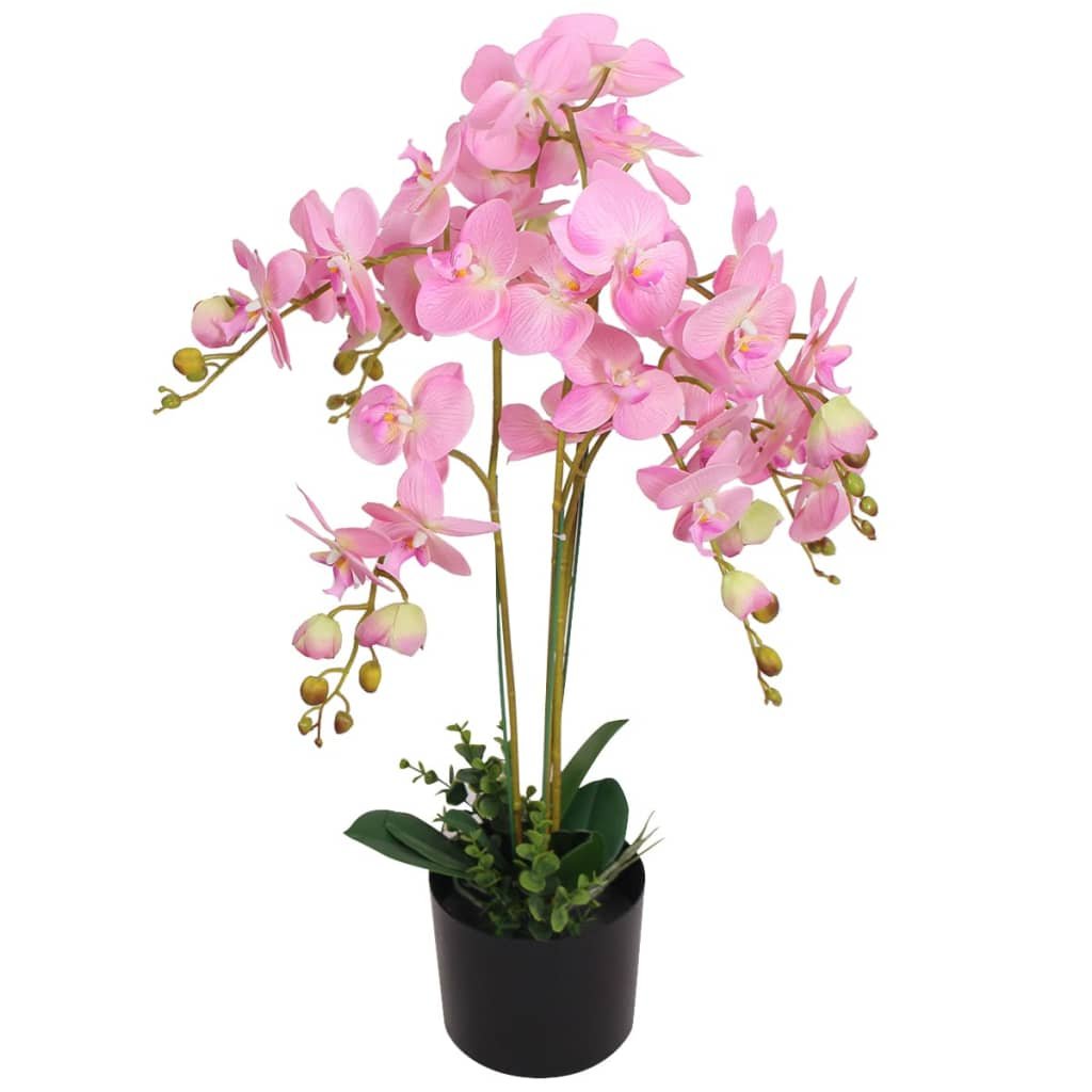 8718475532774_a_en_hd_1.jpg Planeto Kunstplant orchidee met pot 75 cm roze - Afbeelding 1