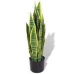 Planeto Kunst sanseveria plant met pot 65 cm groen