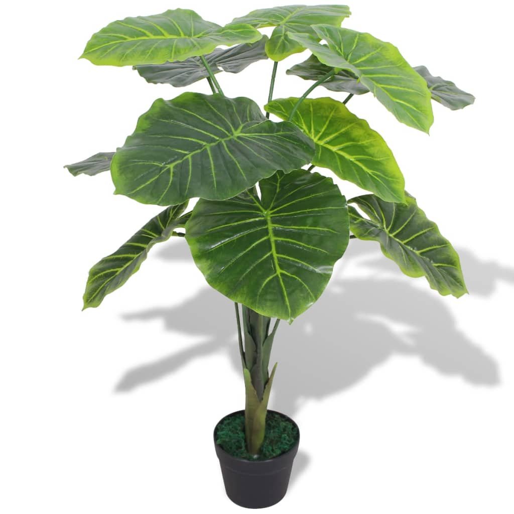 8718475532835_a_en_hd_1.jpg Planeto Kunstplant taro met pot 85 cm groen - Afbeelding 1