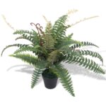 Planeto Kunst varen plant met pot 60 cm groen