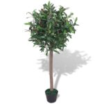 Planeto Kunst laurierboom plant met pot 120 cm groen