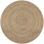 Planeto Tapijt rond 90 cm gevlochten jute