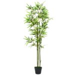 Planeto Kunst bamboe plant met pot 150 cm groen