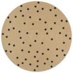 Planeto Vloerkleed handgemaakt met print polkadot 120 cm jute