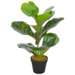 Planeto Kunstplant met pot vioolbladplant 45 cm groen