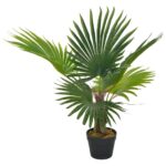 Planeto Kunstplant met pot palm 70 cm groen