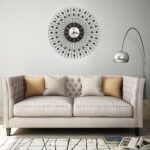 Planeto Wandklok 43 cm metaal zwart