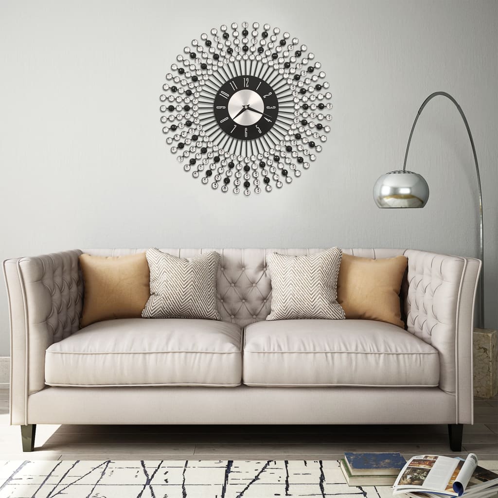 8719883608907_m_en_hd_1.jpg Planeto Wandklok 43 cm metaal zwart - Image 1