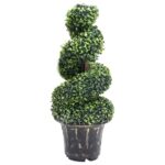 Planeto Kunstplant met pot buxus spiraal 89 cm groen