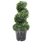Planeto Kunstplant met pot buxus spiraal 59 cm groen