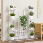 Planeto Bloemenstandaard 94,5x25x89 cm ijzer wit