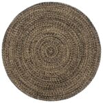 Planeto Vloerkleed handgemaakt 210 cm jute zwart en bruin