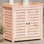 Planeto Oppottafel met schappen 82,5x50x86,5 cm massief douglashout