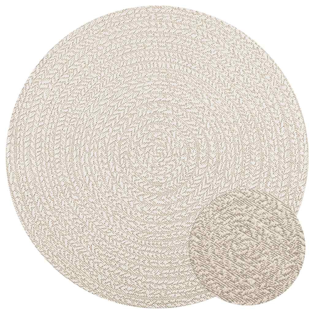 8721102837005_a_en_hd_1.jpg Planeto Vloerkleed ZIZUR crème binnen en buiten Ø 120 cm jute look - Afbeelding 1