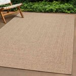 Planeto Vloerkleed ZIZUR beige binnen en buiten 200x290 cm jute look