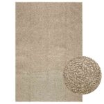 Planeto Vloerkleed ZIZUR beige binnen en buiten 140x200 cm jute look